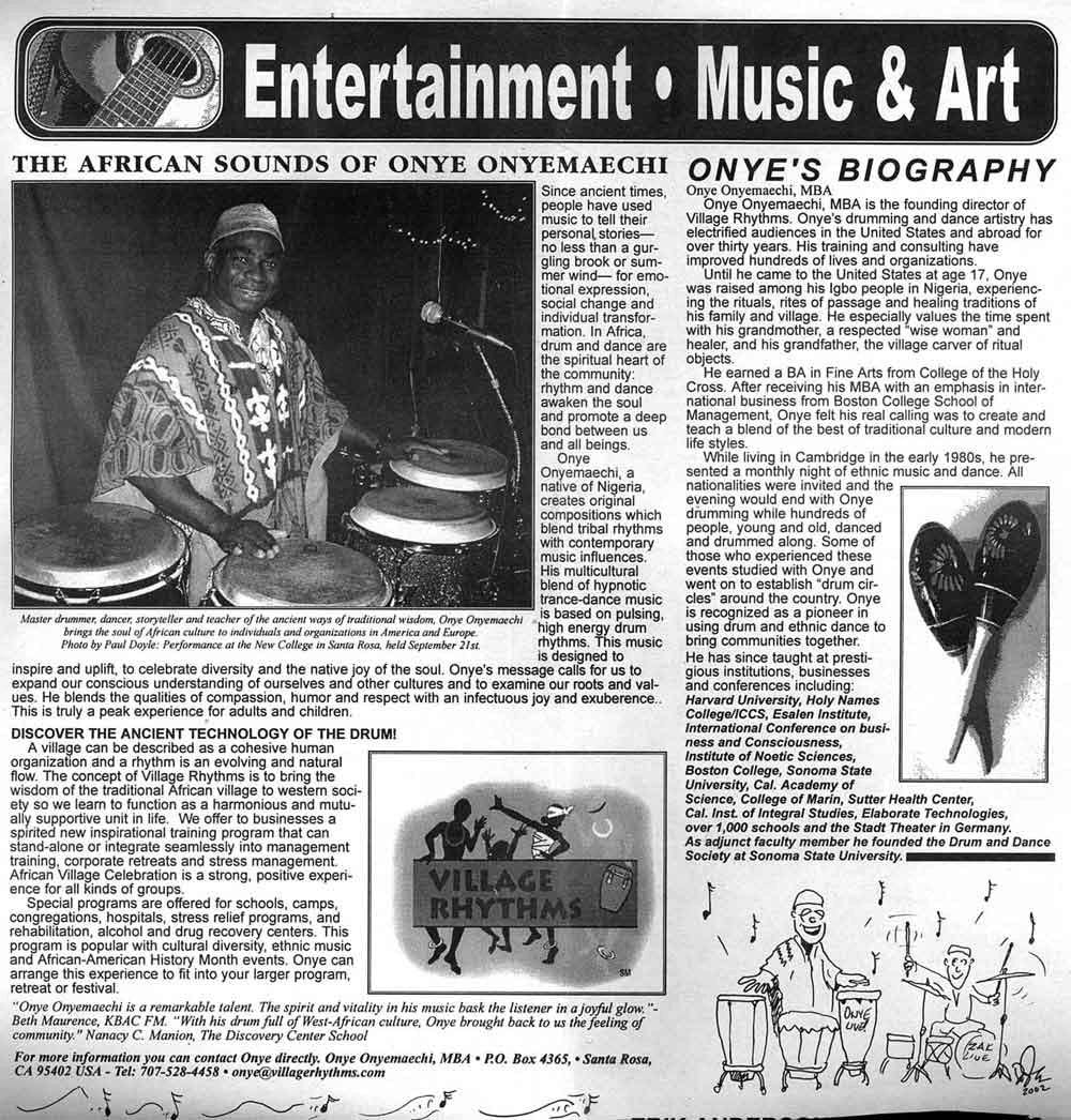 Entertainment 96 — Onye Onyemaechi biography article
