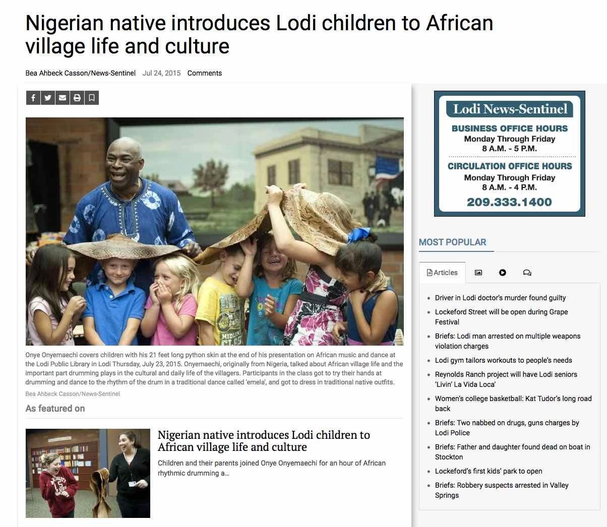 Lodi article feature